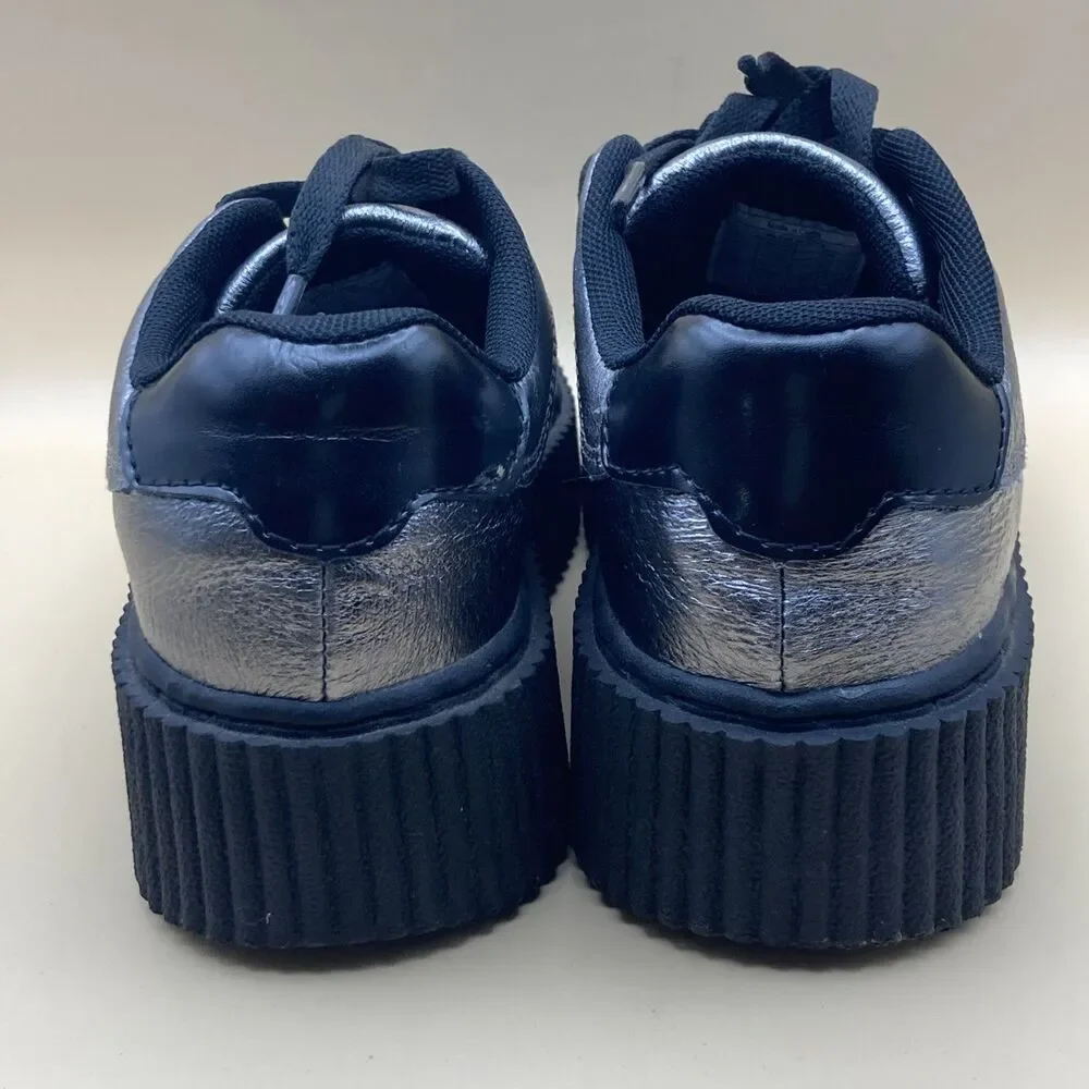 T.U.K Graphite Casbah Creeper Platform Goth Shoes Size Womens 5 Men 3 Kids 3